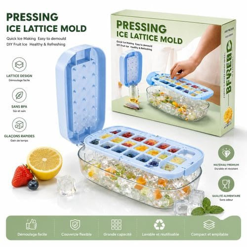 Pressing Ice Lattice Mold | قالب ثلج بالضغط وسهل الفك