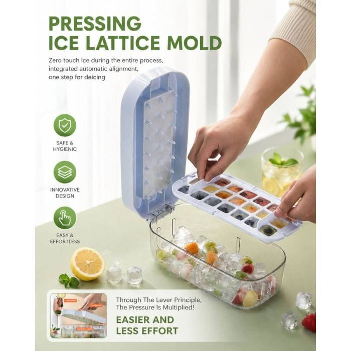 Pressing Ice Lattice Mold | قالب ثلج بالضغط وسهل الفك