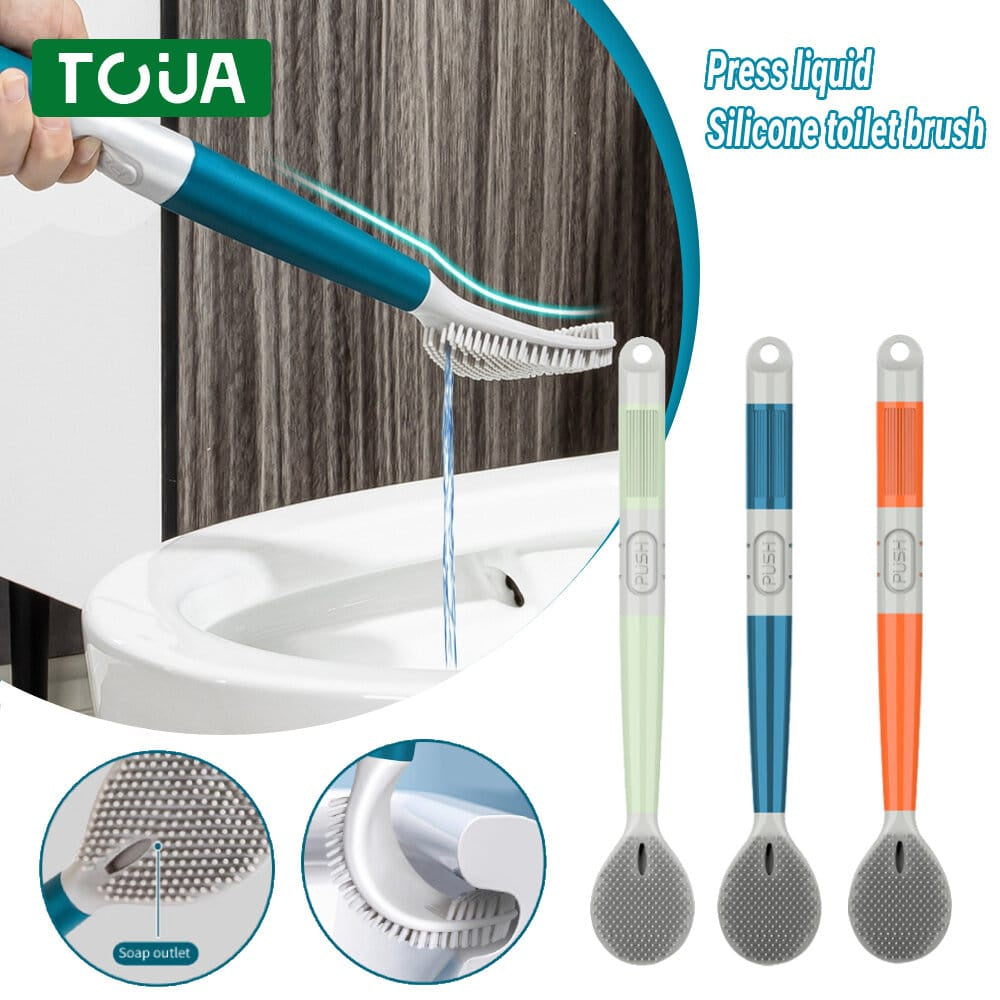 Press Liquid Silicone Toilet Brush | فرشاة تنظيف المرحاض السيليكونية