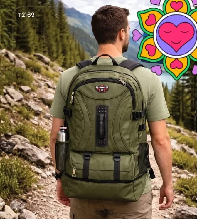 Multi-Pocket Travel Backpack | حقيبة ظهر سفر متعددة الجيوب