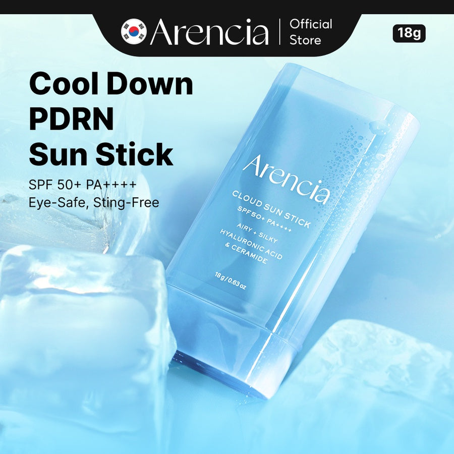 Arencia Cloud Sun Stick SPF50+ | واقي شمس أرينسيا ستيك بتركيبة خفيفة ومطفية