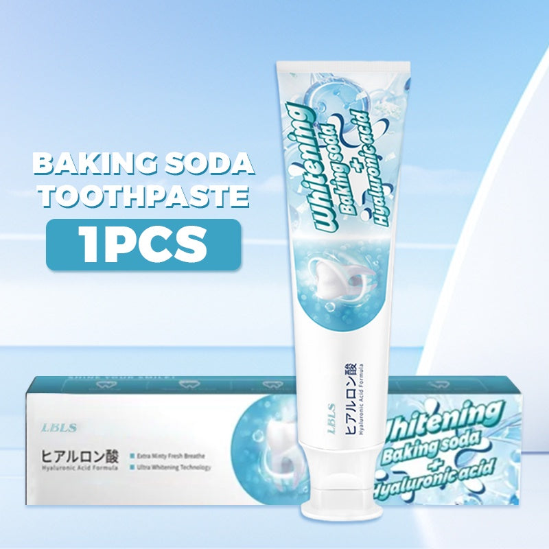 Baking Soda & Hyaluronic Acid Toothpaste | معجون أسنان بصودا الخبز وحمض الهيالورونيك لتفتيح الأسنان