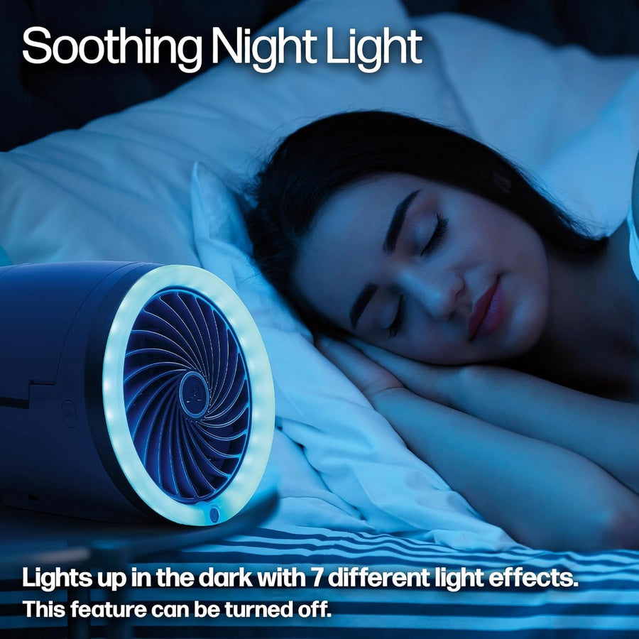 Portable Ice Cooling Fan | مروحة تبريد محمولة مع الثلج وإضاءة LED