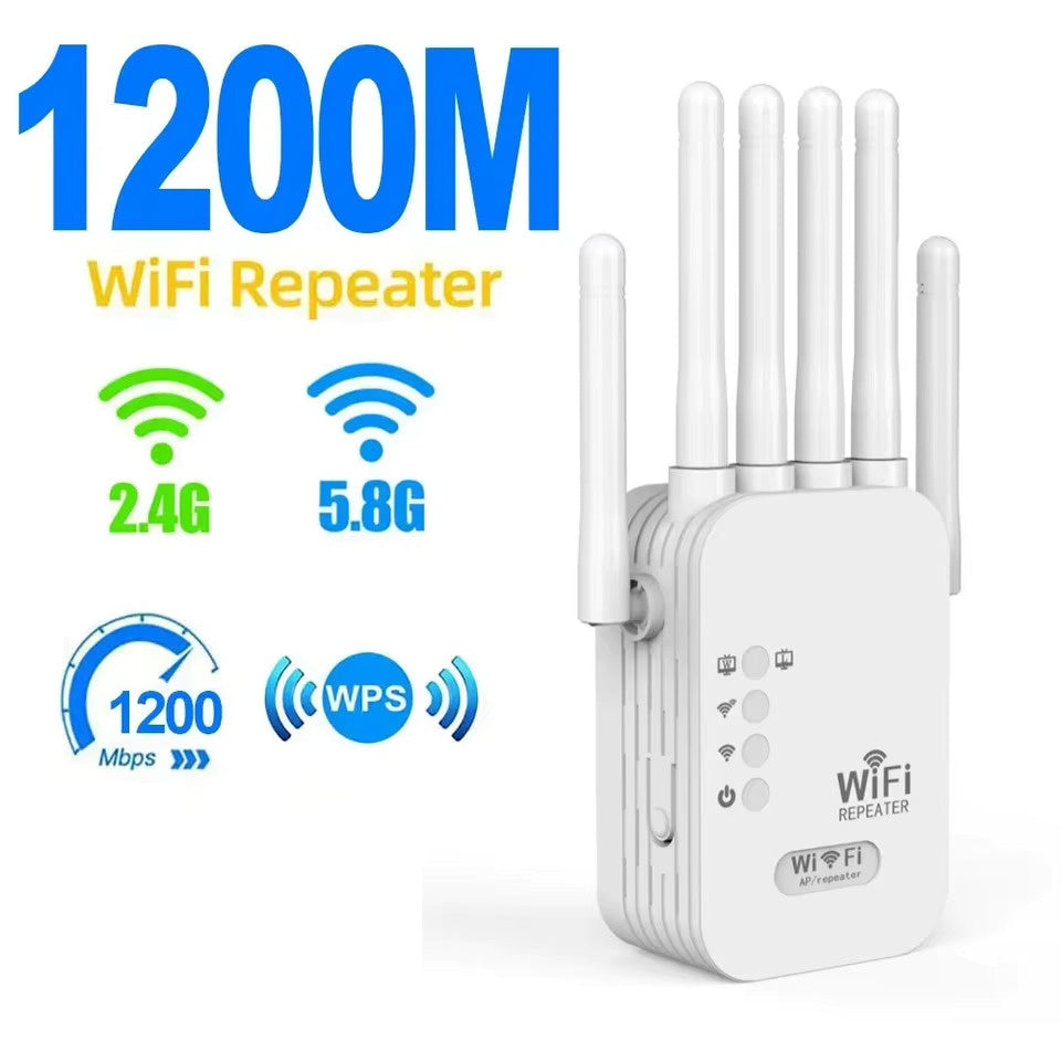 1200M WiFi Repeater 2.4G/5G | مقوي إشارة واي فاي 1200 ميجابت ثنائي النطاق
