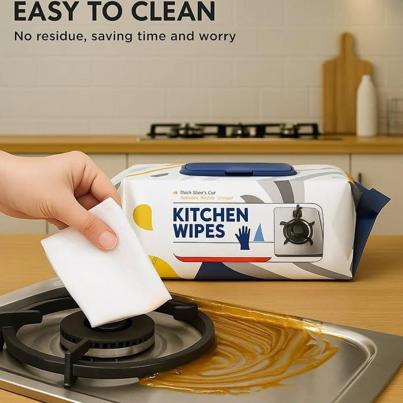 Kitchen Oil Stain Cleaning Wipes | مناديل تنظيف وإزالة الدهون للمطبخ