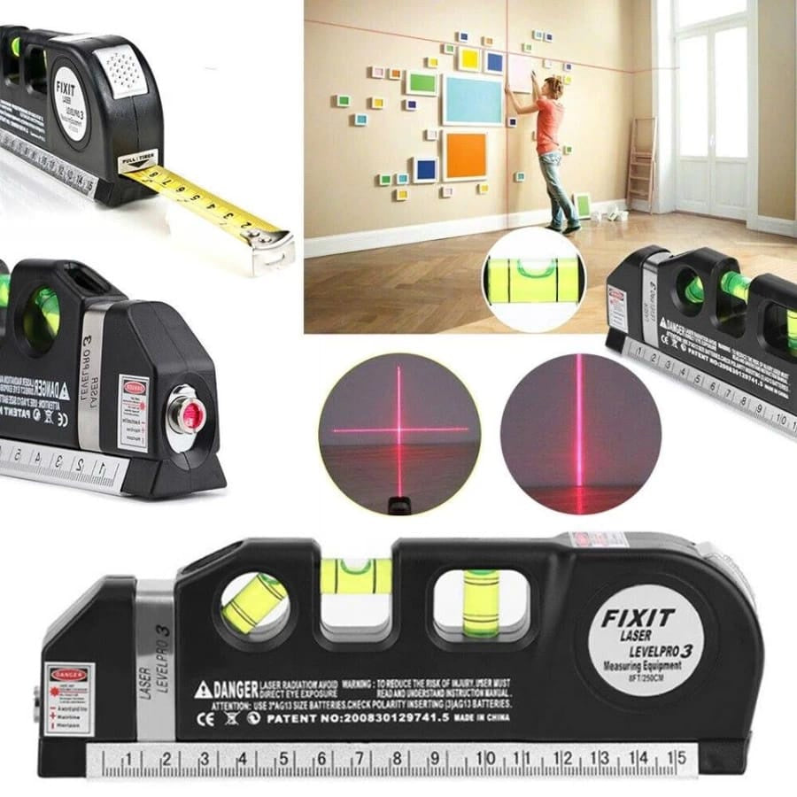 Laser Level Pro 3 with Tape Measure | ميزان ليزر متعدد الاستخدامات