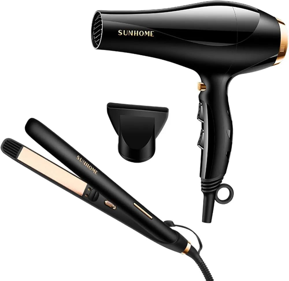 Professional Hair Dryer & Straightener Set | طقم مجفف شعر ومكواة فرد احترافية