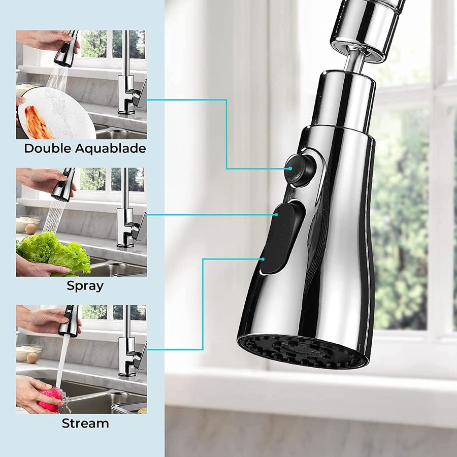 360° Rotatable Faucet Splash Head | رأس حنفية دوار متعدد أوضاع تدفق المياه