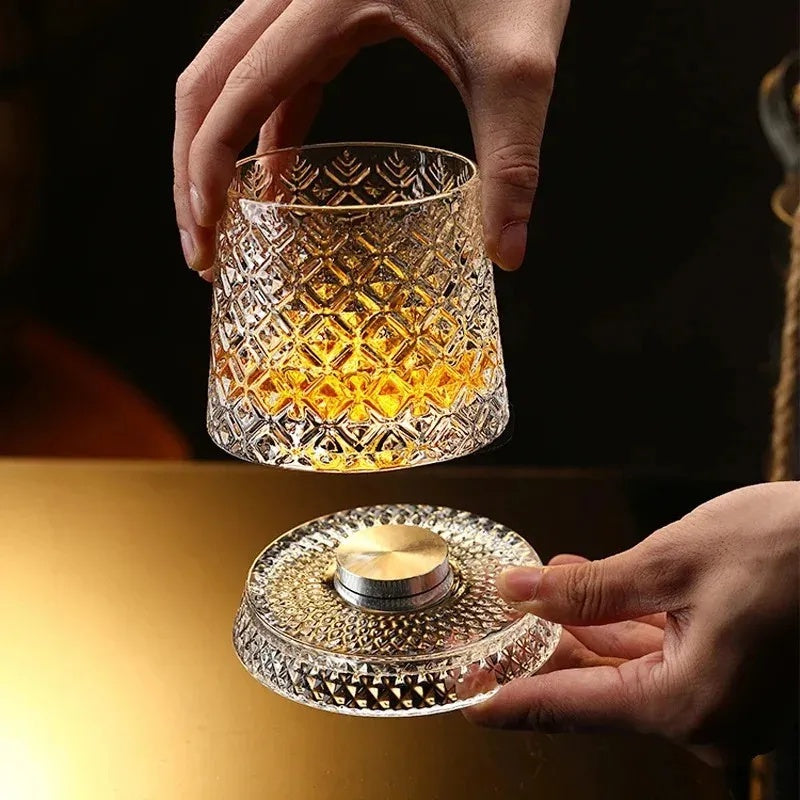 Rotating Gyro Crystal Glass | كوب كريستالي دوّار بتصميم فاخر