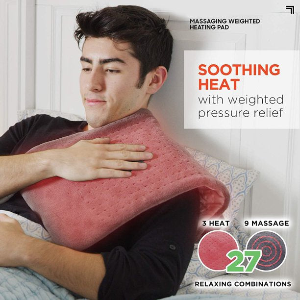 Calming Heat Massaging Weighted Heating Pad | وسادة تدفئة ومساج حراري بوزن مريح