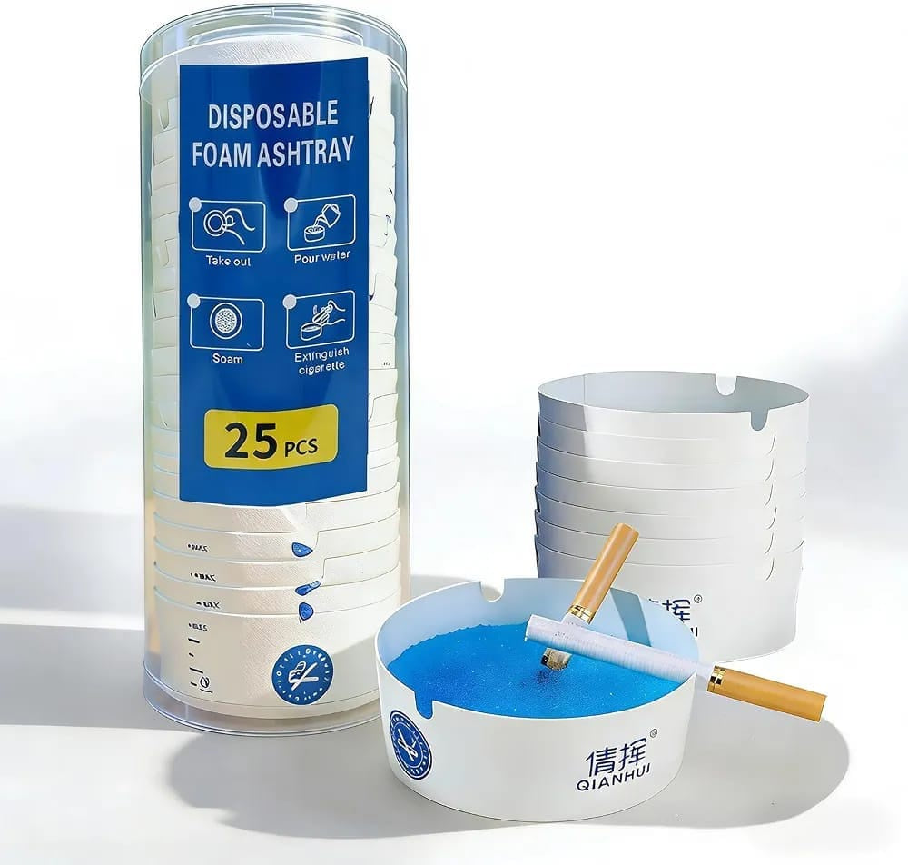 Disposable Foam Ashtray | طفاية سجائر ورقية قابلة للاستخدام مرة واحدة