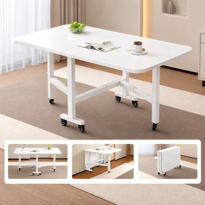 Folding Mobile Table | طاولة قابلة للطي بعجلات متعددة الاستخدامات
