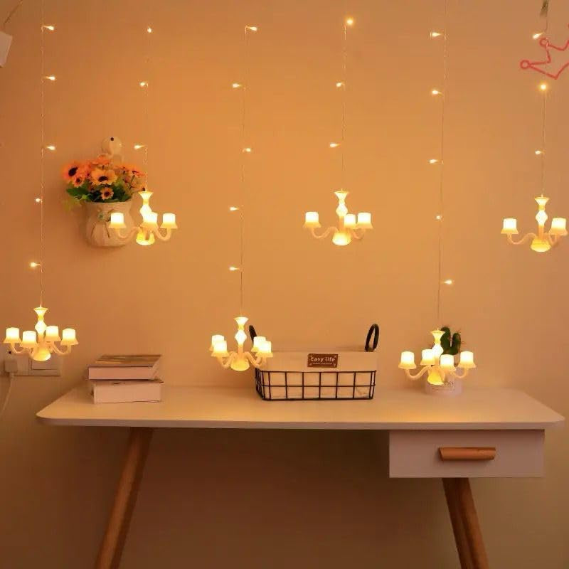 KHIZAR LED String Lights for Decoration & Fairy Curtain | إضاءة معلقة بشكل ثريات للديكور