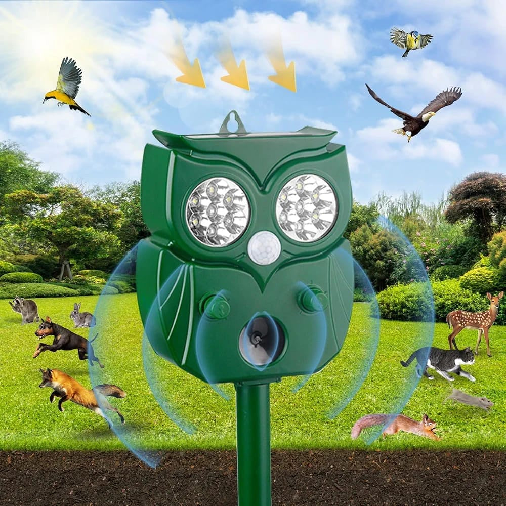 Solar Owl Animal Repellent | جهاز طارد للحيوانات والطيور بالطاقة الشمسية