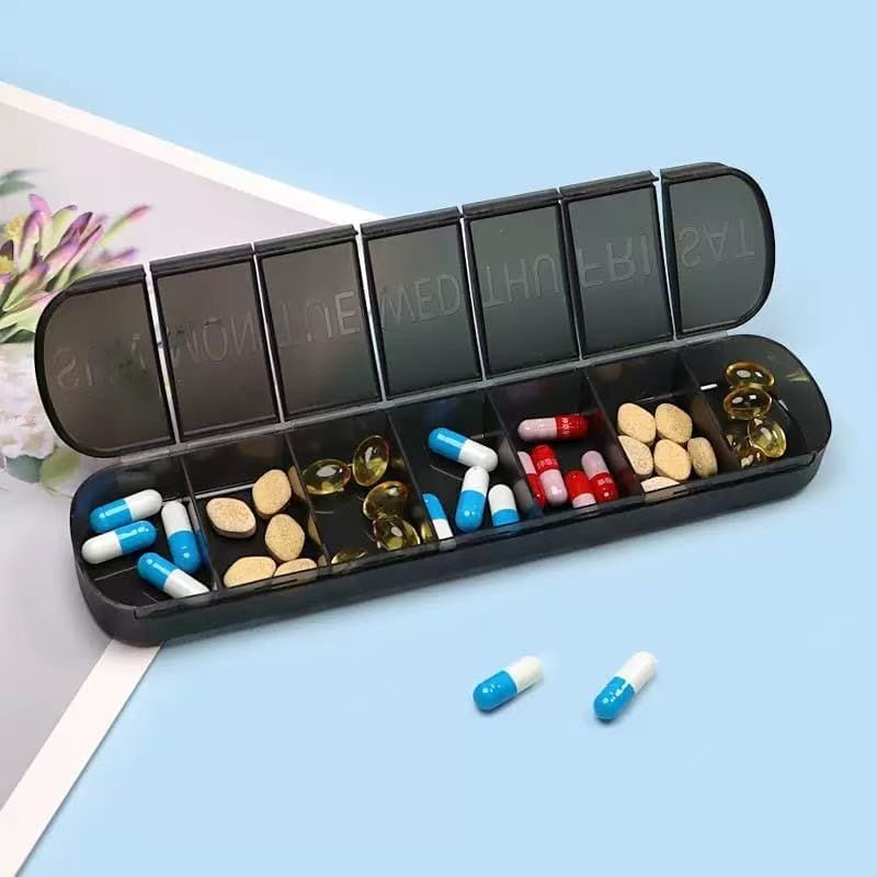 Weekly Pill Organizer | منظم أدوية أسبوعي بغطاء منفصل