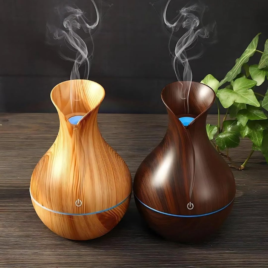 Aroma Essential Oil Diffuser | فواحة زيوت عطرية ومرطب هواء بإضاءة LED