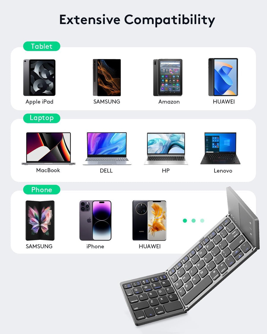 Foldable Portable Keyboard | لوحة مفاتيح قابلة للطي محمولة