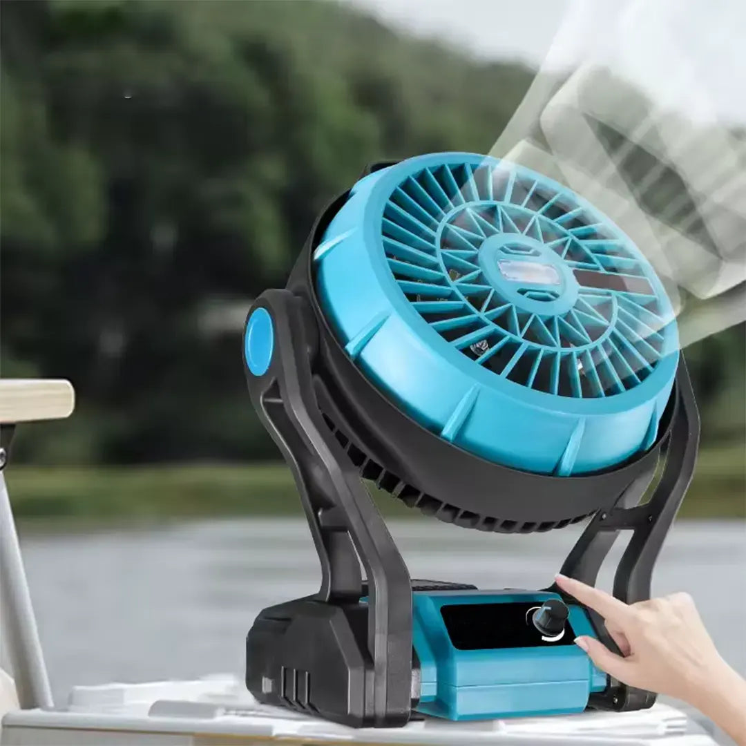 Rechargeable Lithium Battery Fan | مروحة محمولة قابلة لإعادة الشحن مع إضاءة