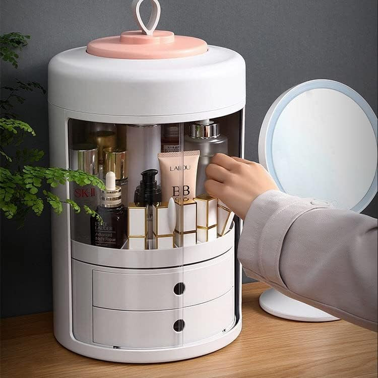 Makeup Organizer Case | منظم مكياج ومستحضرات تجميل دوار بسعة كبيرة