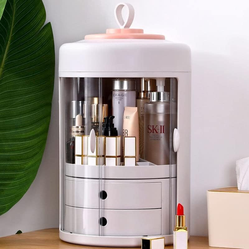 Makeup Organizer Case | منظم مكياج ومستحضرات تجميل دوار بسعة كبيرة