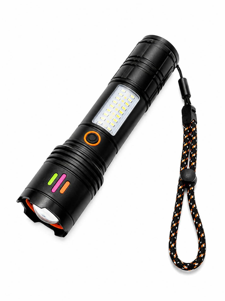 Rechargeable High Power Aluminum Alloy Flashlight | كشاف LED قوي قابل للشحن ومقاوم للماء