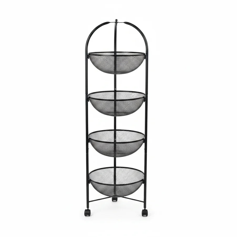 Rotating Multi-Layer Storage Rack | رف تخزين دوار متعدد الطبقات بعجلات