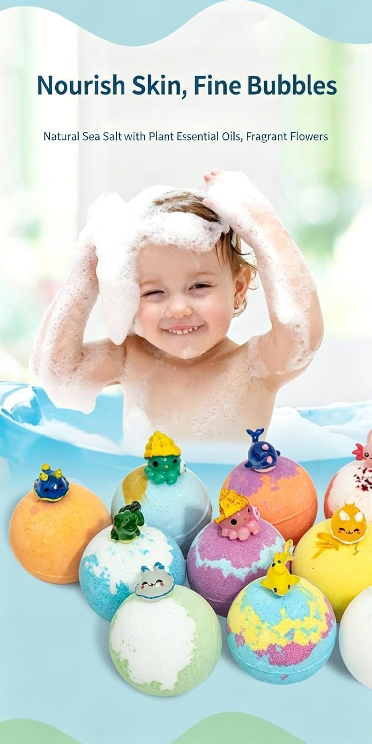 Toy Bath Bomb Gift Set | مجموعة قنابل استحمام ملونة للأطفال