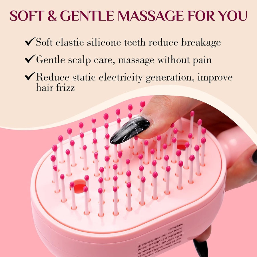Electric Spray Air Cushion Comb | مشط شعر كهربائي برذاذ وترطيب وتدليك لفك التشابك
