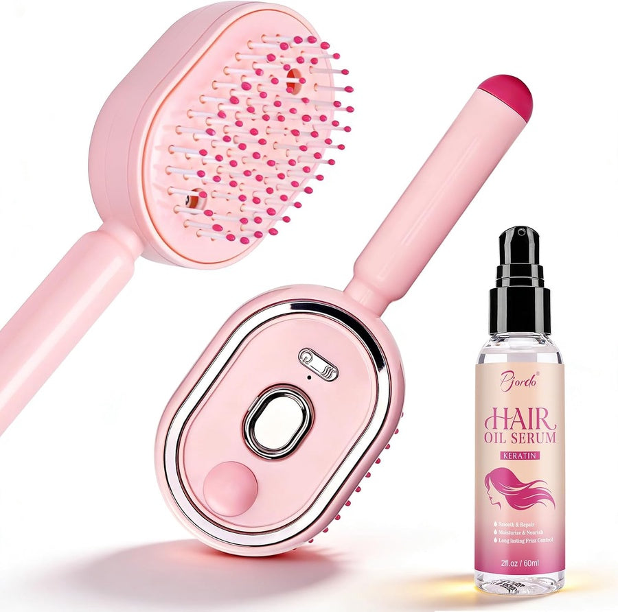 Electric Spray Air Cushion Comb | مشط شعر كهربائي برذاذ وترطيب وتدليك لفك التشابك