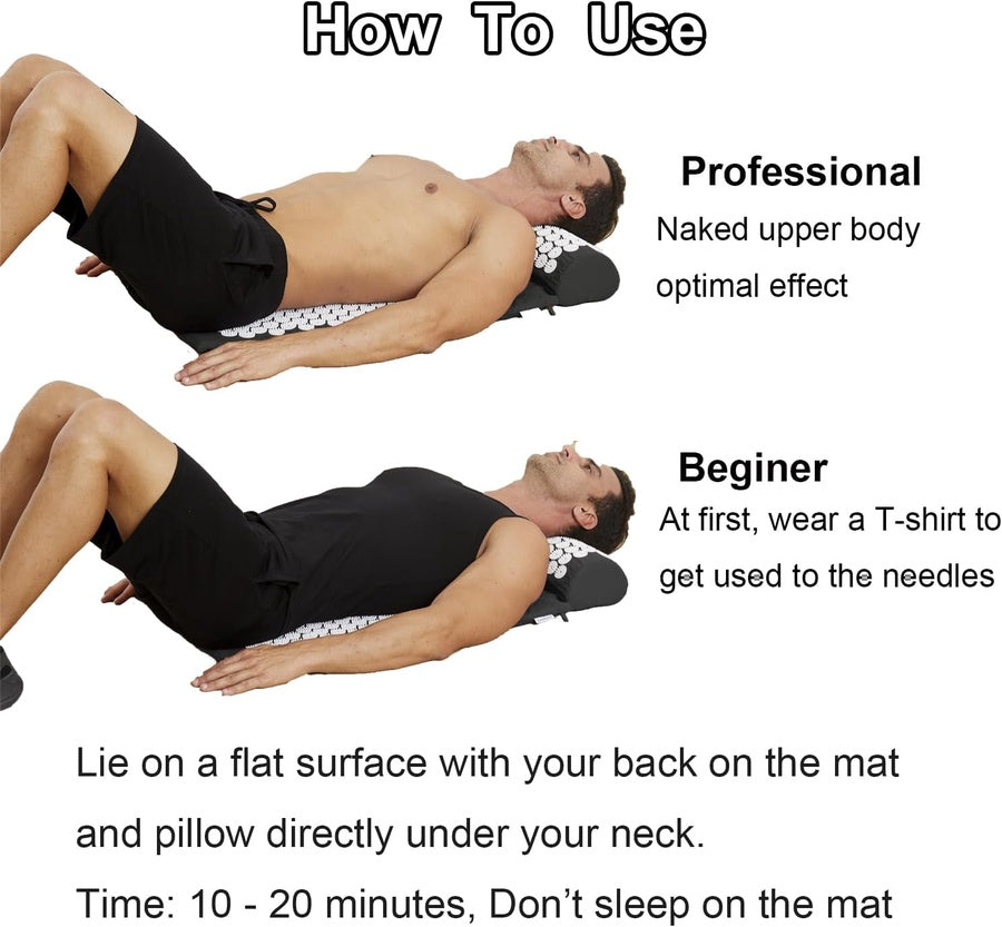 Acupressure Massage Mat & Pillow Set | طقم حصيرة ووسادة مساج بالضغط
