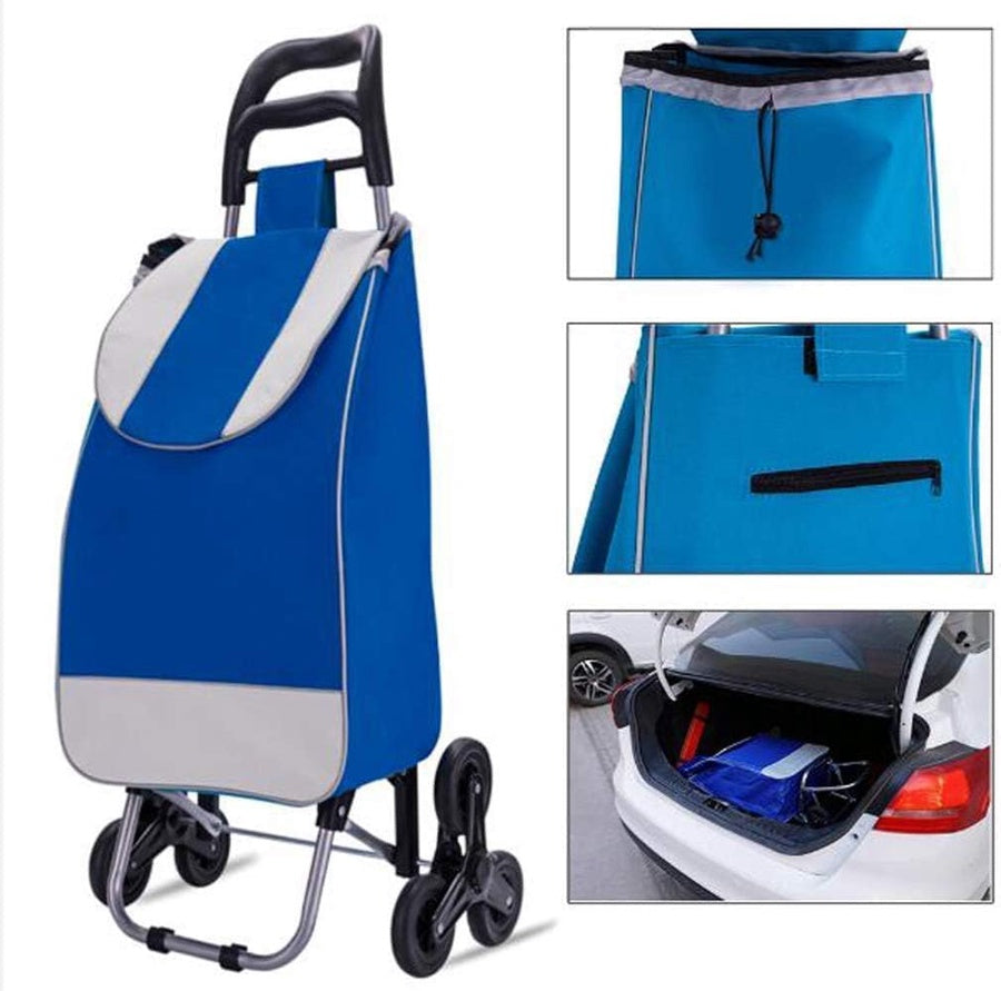 Foldable Rolling Shopping Cart | عربة تسوق قابلة للطي بعجلات
