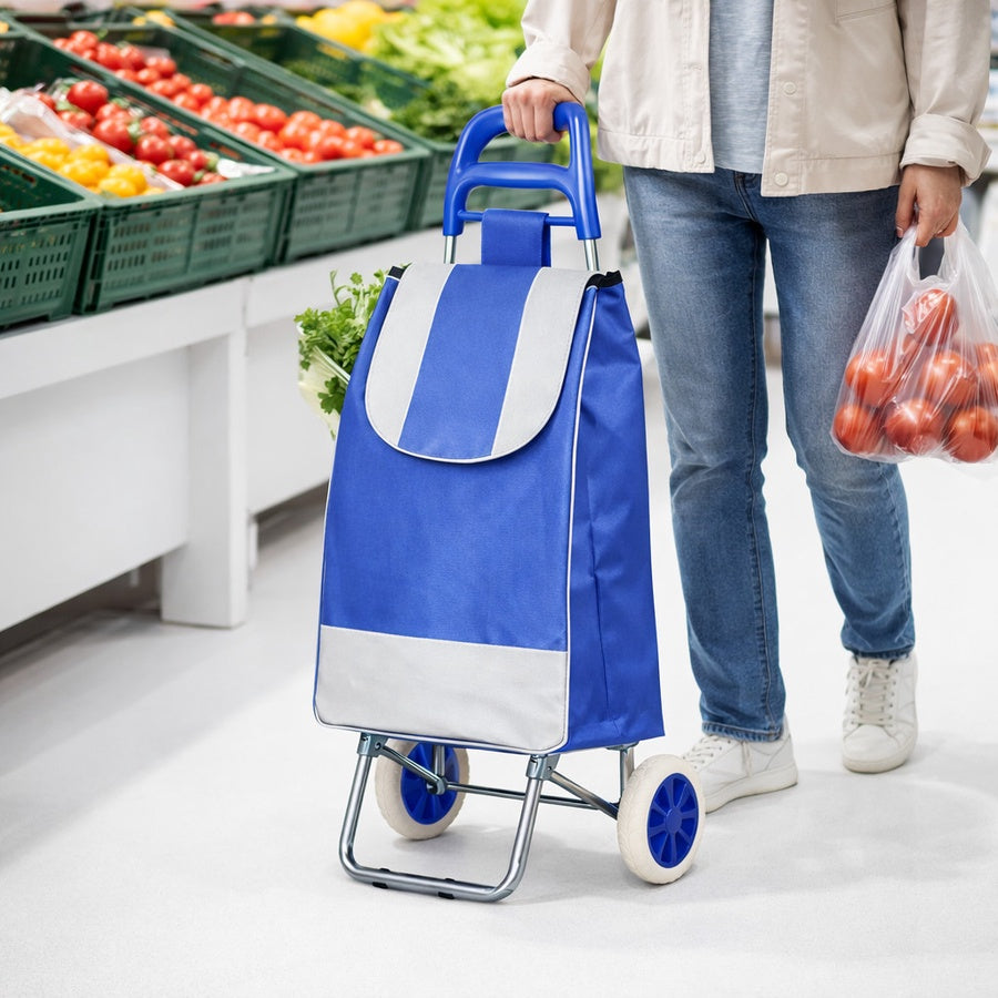 Foldable Rolling Shopping Cart | عربة تسوق قابلة للطي بعجلات