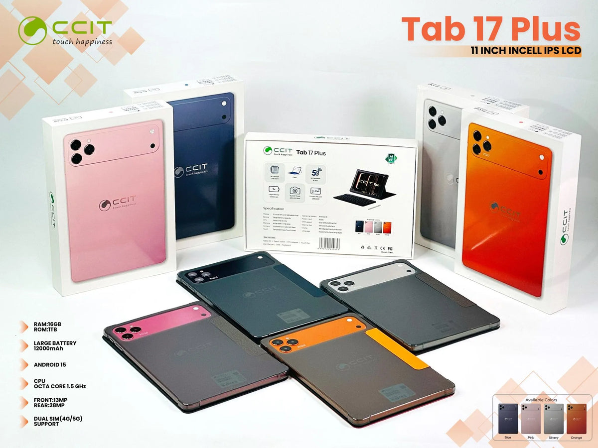 CCIT 10.1-Inch Android Tablet | تابلت أندرويد بشاشة كبيرة مع كيبورد وقلم وإكسسوارات