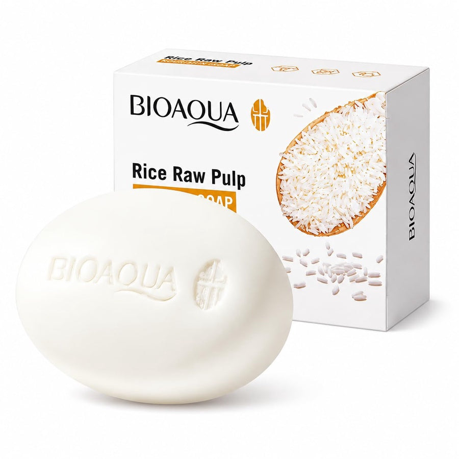 BIOAQUA Rice Raw Pulp Soap | صابونة الأرز لتنظيف والعناية بالبشرة