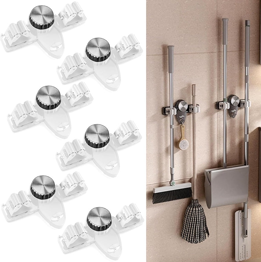 Adjustable Suction Cup Mop Holder | حامل ممسحة قابل للتعديل بتثبيت بالشفط