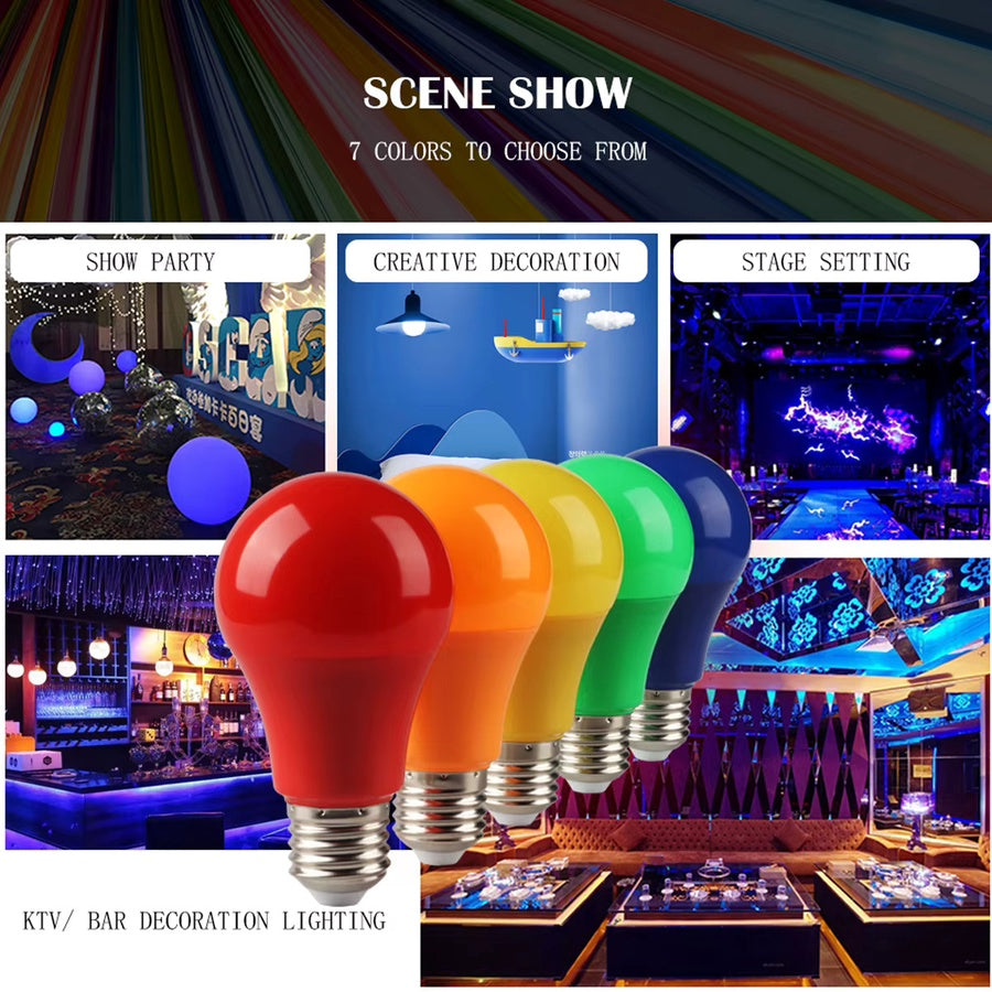 Colorful LED Light Bulb | لمبة LED ملونة للديكور والإضاءة العصرية