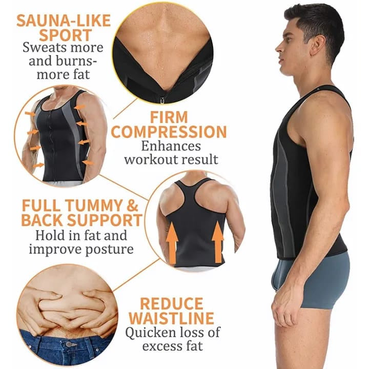 Men's Sauna Compression Vest | فيست رجالي ضاغط للتعرق ودعم الجسم