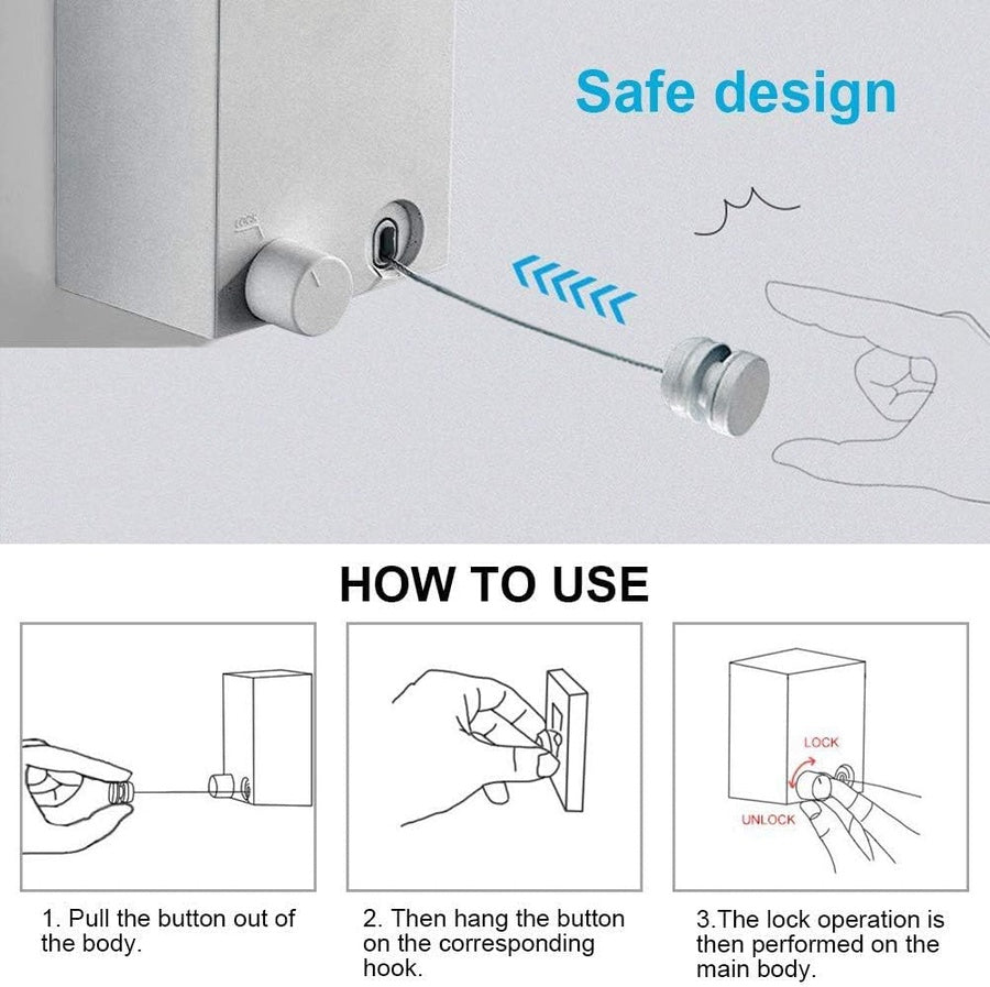 Retractable Wall Mounted Clothesline | حبل غسيل قابل للسحب والتثبيت على الحائط