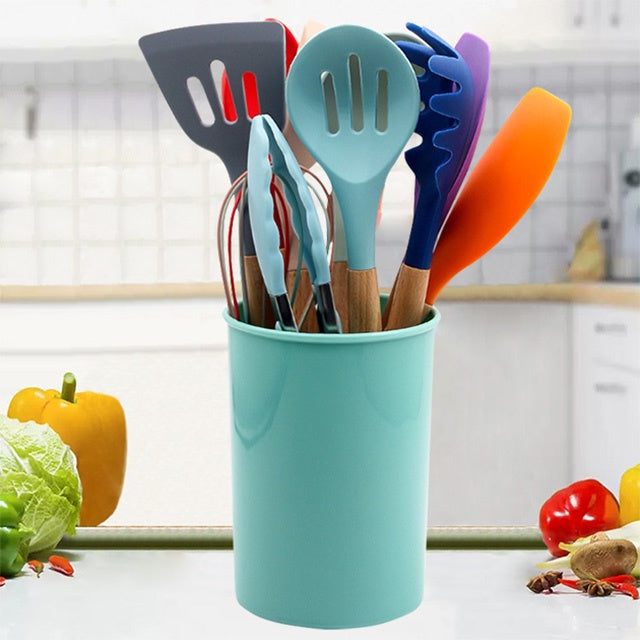 Silicone Kitchen Utensils Set | طقم أدوات مطبخ سيليكون متكامل