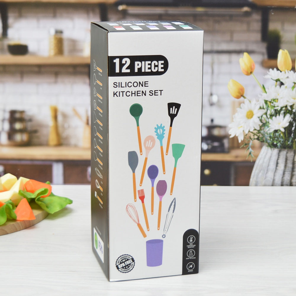 Silicone Kitchen Utensils Set | طقم أدوات مطبخ سيليكون متكامل