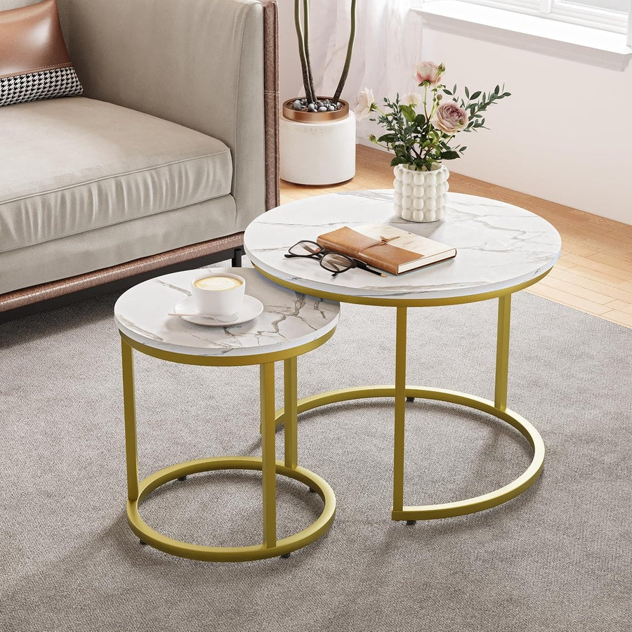 Modern Nesting Coffee Tables | طاولات قهوة متداخلة بتصميم عصري