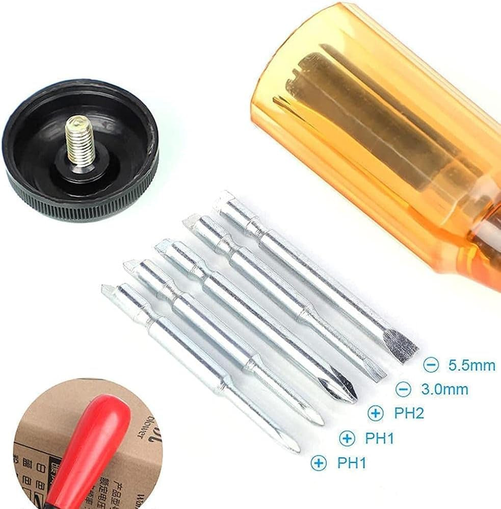 Push Pull Ratchet Screwdriver Set | مفك راتشيت يدوي قابل للتبديل مع رؤوس متعددة
