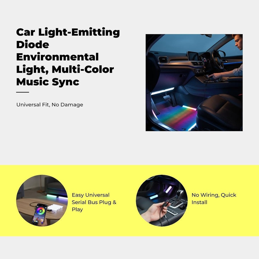 RGB Car Interior Ambient Light | إضاءة داخلية للسيارة متعددة الألوان