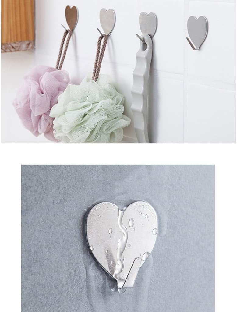 Heart-Shaped Adhesive Wall Hooks | علاقات حائط لاصقة على شكل قلب