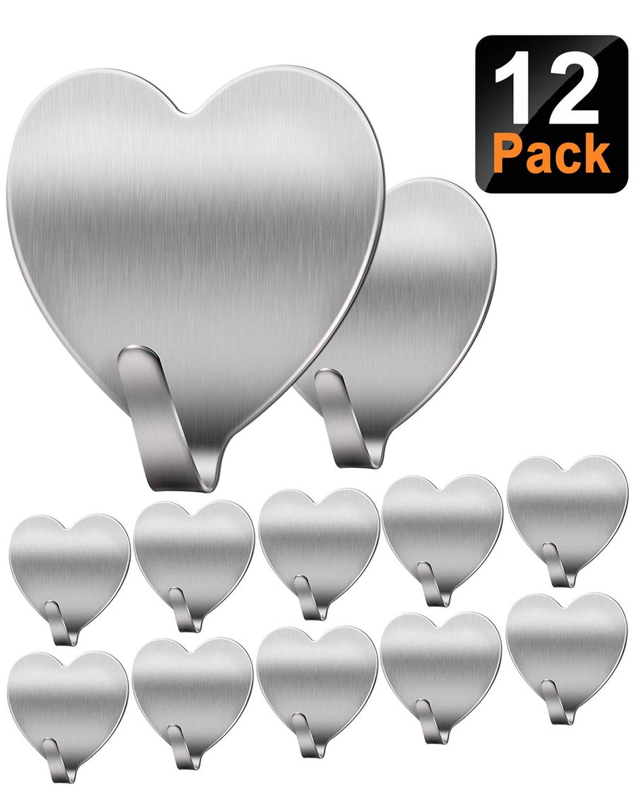 Heart-Shaped Adhesive Wall Hooks | علاقات حائط لاصقة على شكل قلب