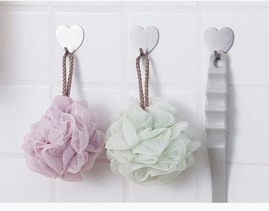 Heart-Shaped Adhesive Wall Hooks | علاقات حائط لاصقة على شكل قلب