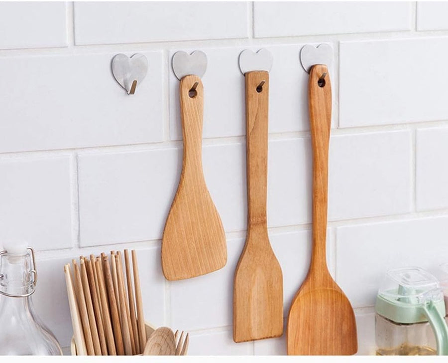 Heart-Shaped Adhesive Wall Hooks | علاقات حائط لاصقة على شكل قلب