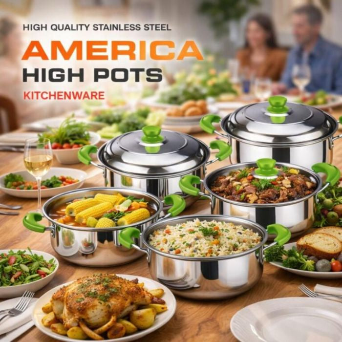 Stainless Steel Cookware Set | طقم حلل ستانلس ستيل للمطبخ