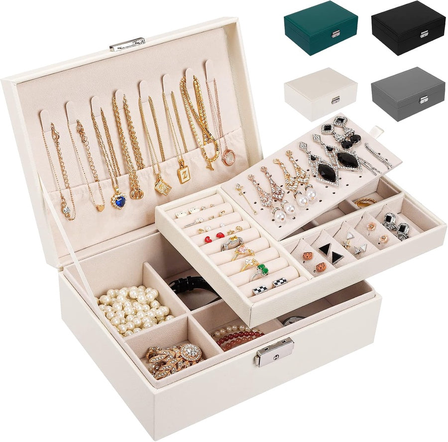 Multi-Layer Jewelry Organizer Box | صندوق منظم مجوهرات وإكسسوارات متعدد الطبقات