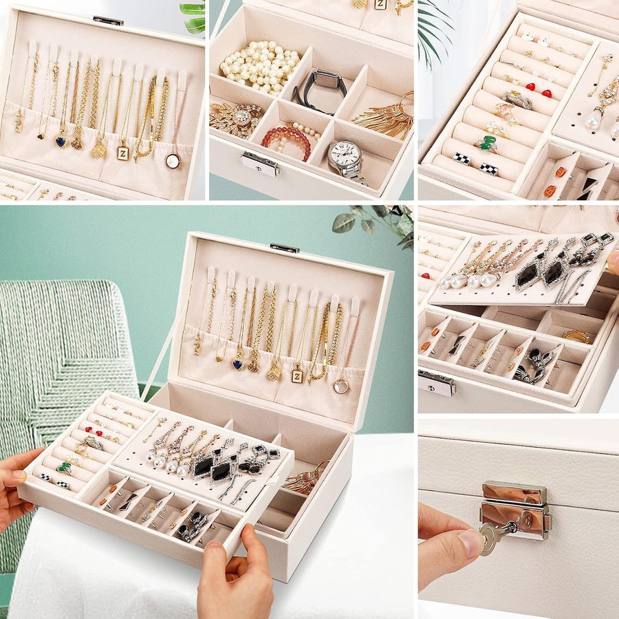 Multi-Layer Jewelry Organizer Box | صندوق منظم مجوهرات وإكسسوارات متعدد الطبقات